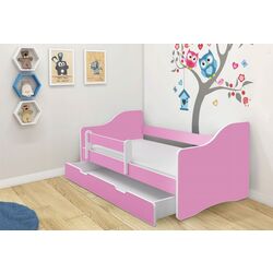 Pat ACMA Meble Acma III Happy 80x180 bariera/sertar/saltea 7cm (Pink)