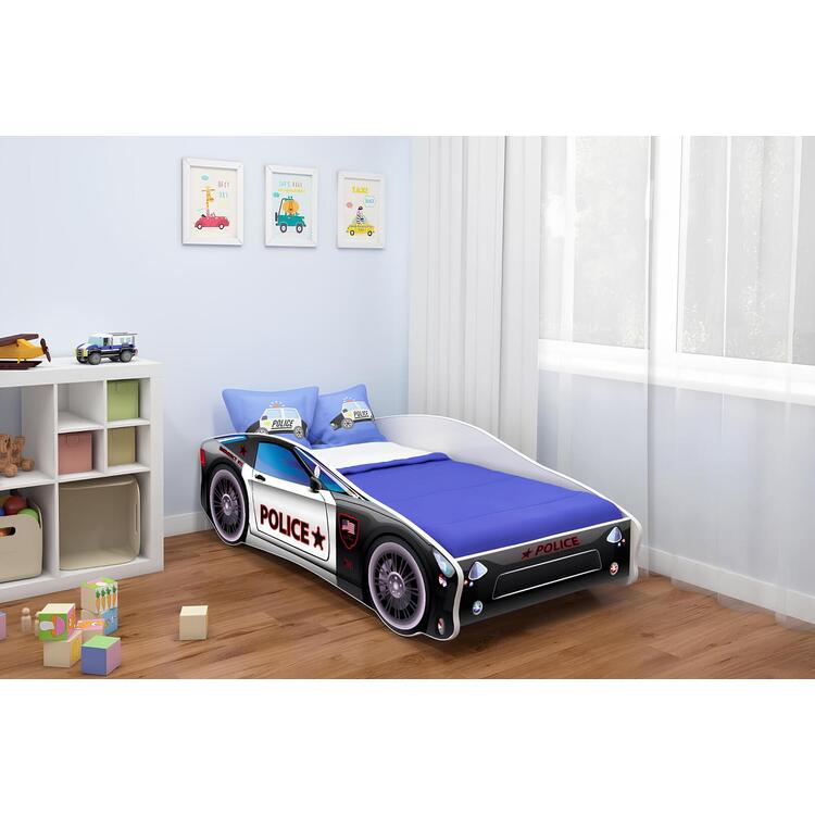 Кровать ACMA Meble Acma V/Car Nr.3 80x180 матрас 7cm (Black)