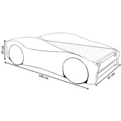Pat ACMA Meble Acma V/Car №4 80x180 saltea 7cm (Red) Thumb