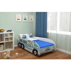 Pat ACMA Meble Acma VI/Truck LKW №1 80x160 saltea 7cm (White)