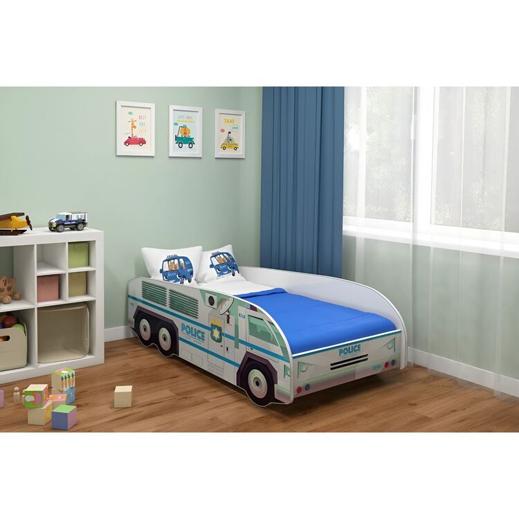 Кровать ACMA Meble Acma VI/Truck LKW Nr.1 80x160 матрас 7cm (White)