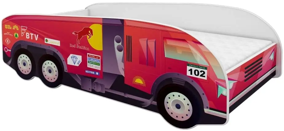 Pat ACMA Meble Acma VI/Truck LKW №3 80x160 saltea 7cm (Red)