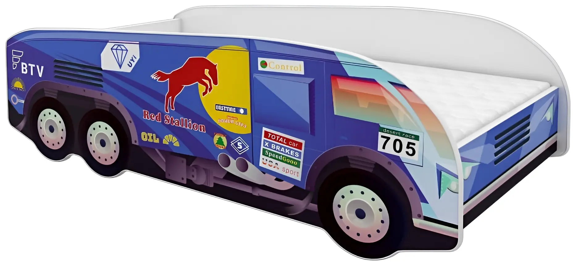 Pat ACMA Meble Acma VI/Truck LKW №8 80x160 saltea 7cm (Dark Blue)