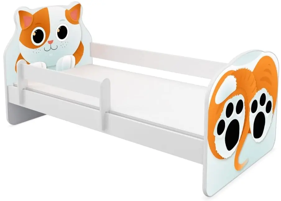 Pat ACMA Meble Acma VII Animals/Kitten 70x140 bariera/saltea 6cm (White/Orange)