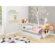 Pat ACMA Meble Acma VII Animals/Kitten 70x140 bariera/sertar/saltea 6cm (White/Orange)