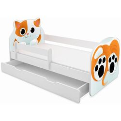 Pat ACMA Meble Acma VII Animals/Kitten 80x160 bariera/sertar/saltea 7cm (White/Orange) Thumb