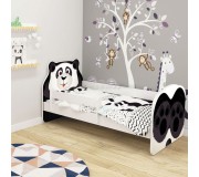 Pat ACMA Meble Acma VII Animals Panda 80x160 bariera/saltea 7cm (White/Black)