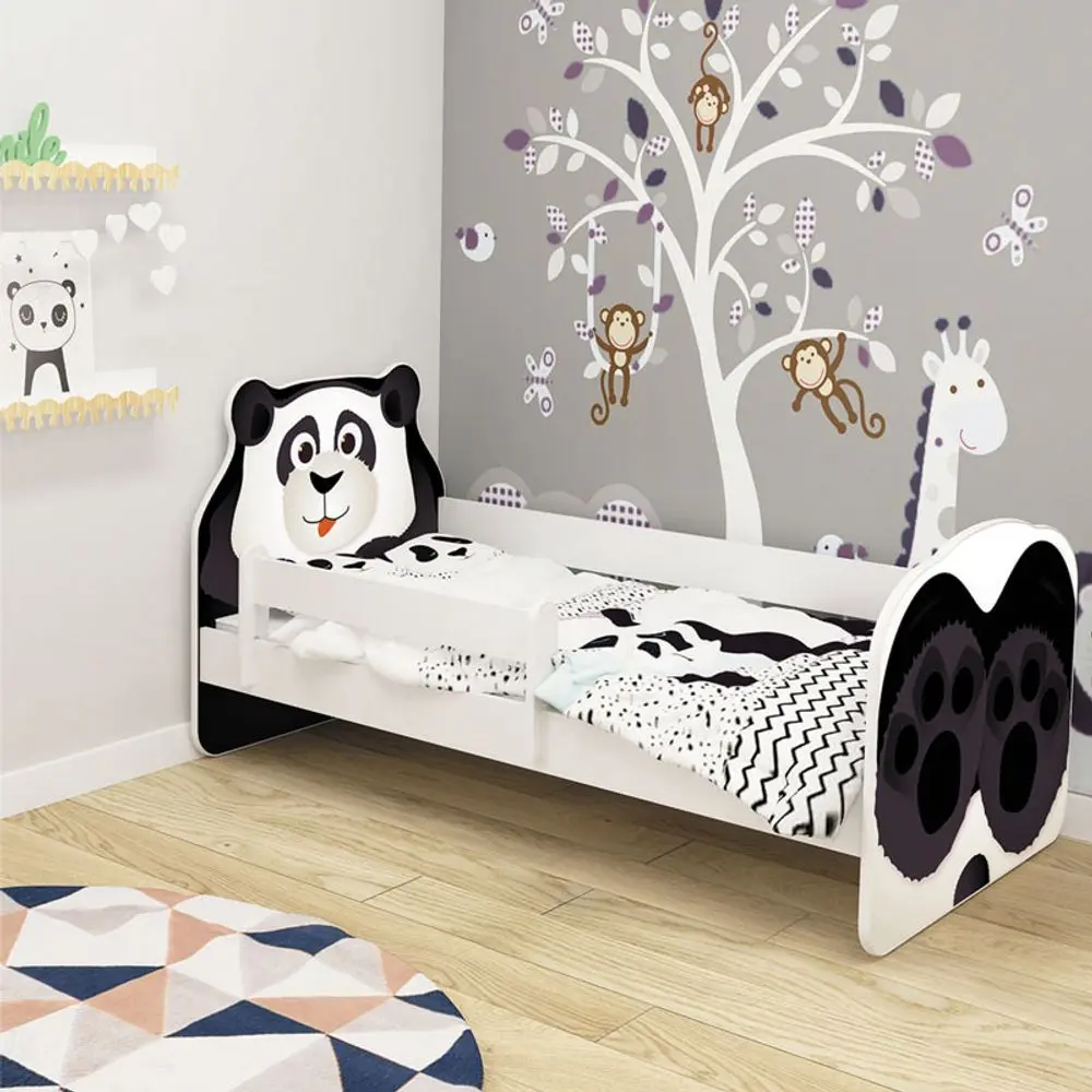 Pat ACMA Meble Acma VII Animals Panda 80x160 bariera/saltea 7cm (White/Black)