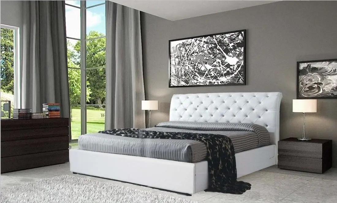 Кровать AG Nataly-Lux 140х190 (White) - 3