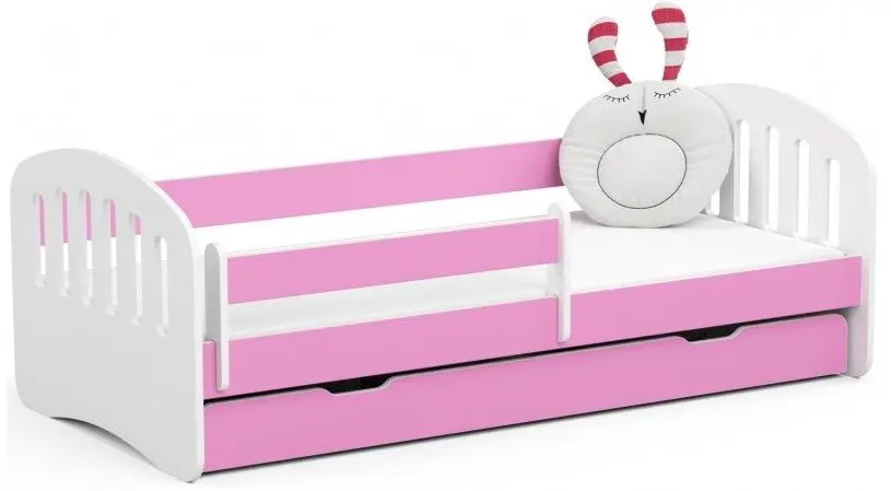 Кровать Akord Play с матрасом 80x180 (White/Pink)