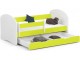 Pat Akord Smile cu saltea 70x140 (White/Lime)