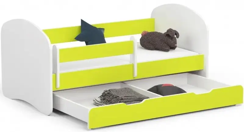 Кровать Akord Smile с матрасом 70x140 (White/Lime)