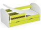 Pat Akord Smile cu saltea 70x140 (White/Lime)