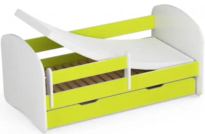 Кровать Akord Smile с матрасом 70x140 (White/Lime)