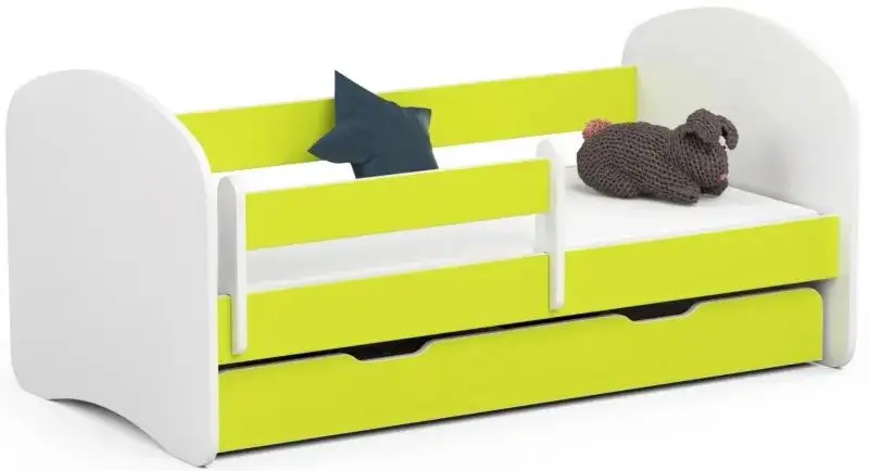 Кровать Akord Smile с матрасом 70x140 (White/Lime)