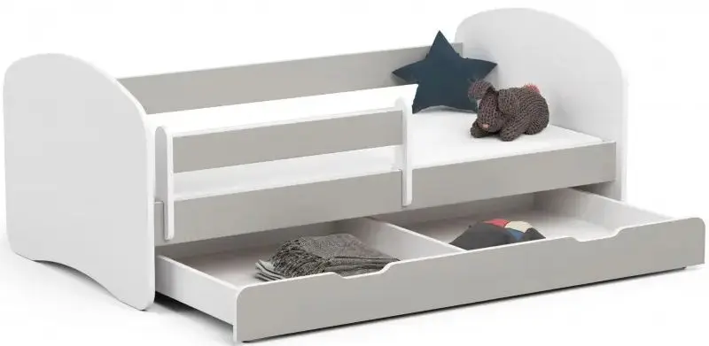 Кровать Akord Smile с матрасом 80x160 (White/Grey)