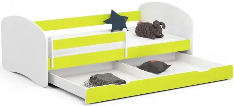 Кровать Akord Smile с матрасом 90x180 (White/Lime)