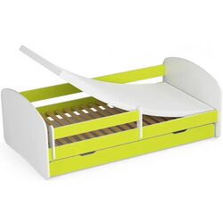 Кровать Akord Smile с матрасом 90x180 (White/Lime) Thumb