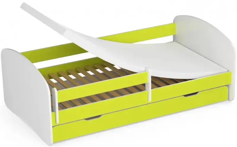 Кровать Akord Smile с матрасом 90x180 (White/Lime)