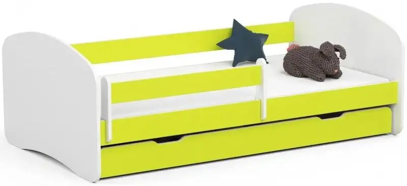 Кровать Akord Smile с матрасом 90x180 (White/Lime)