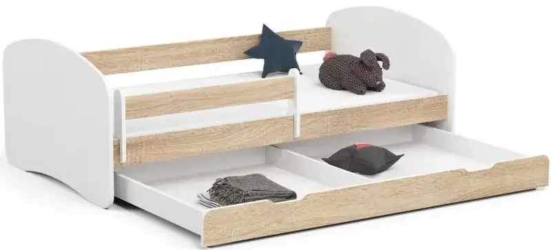 Кровать Akord Smile с матрасом 90x180 (White/Sonoma Oak)