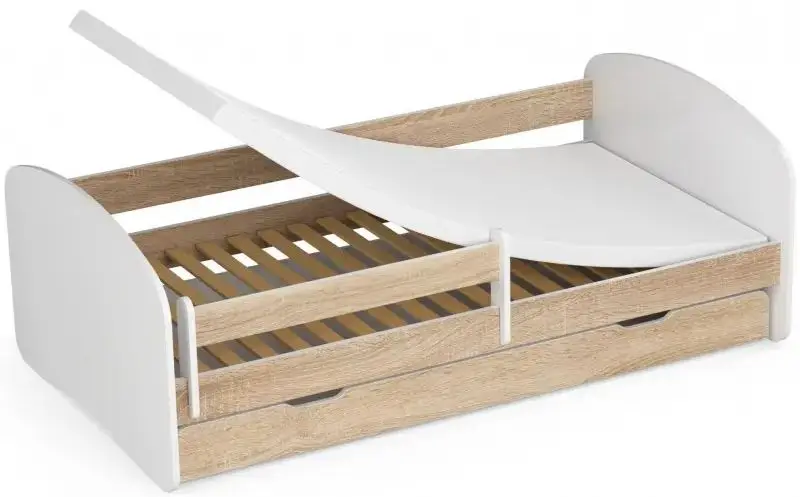 Кровать Akord Smile с матрасом 90x180 (White/Sonoma Oak)