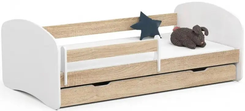 Кровать Akord Smile с матрасом 90x180 (White/Sonoma Oak)