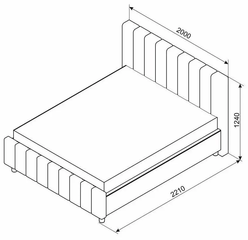Кровать Ambianta Fancy 180x200