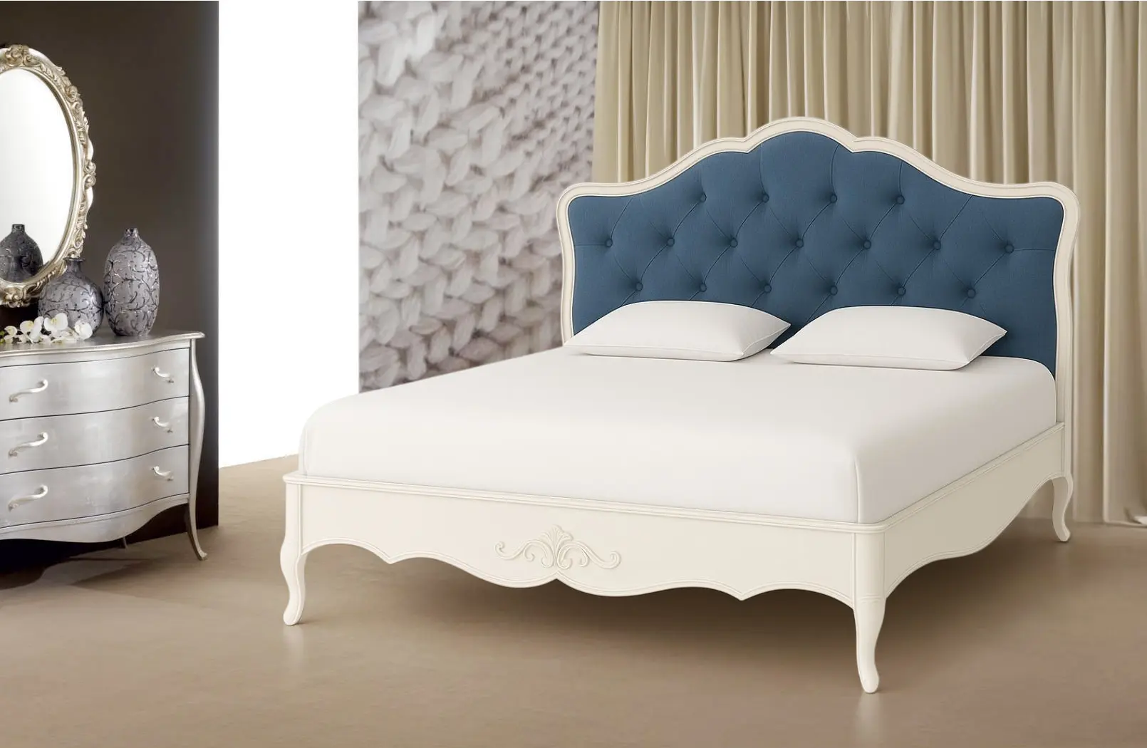 Pat Arta Mobilei AM149 160x200 Jes 39 (White/Blue)