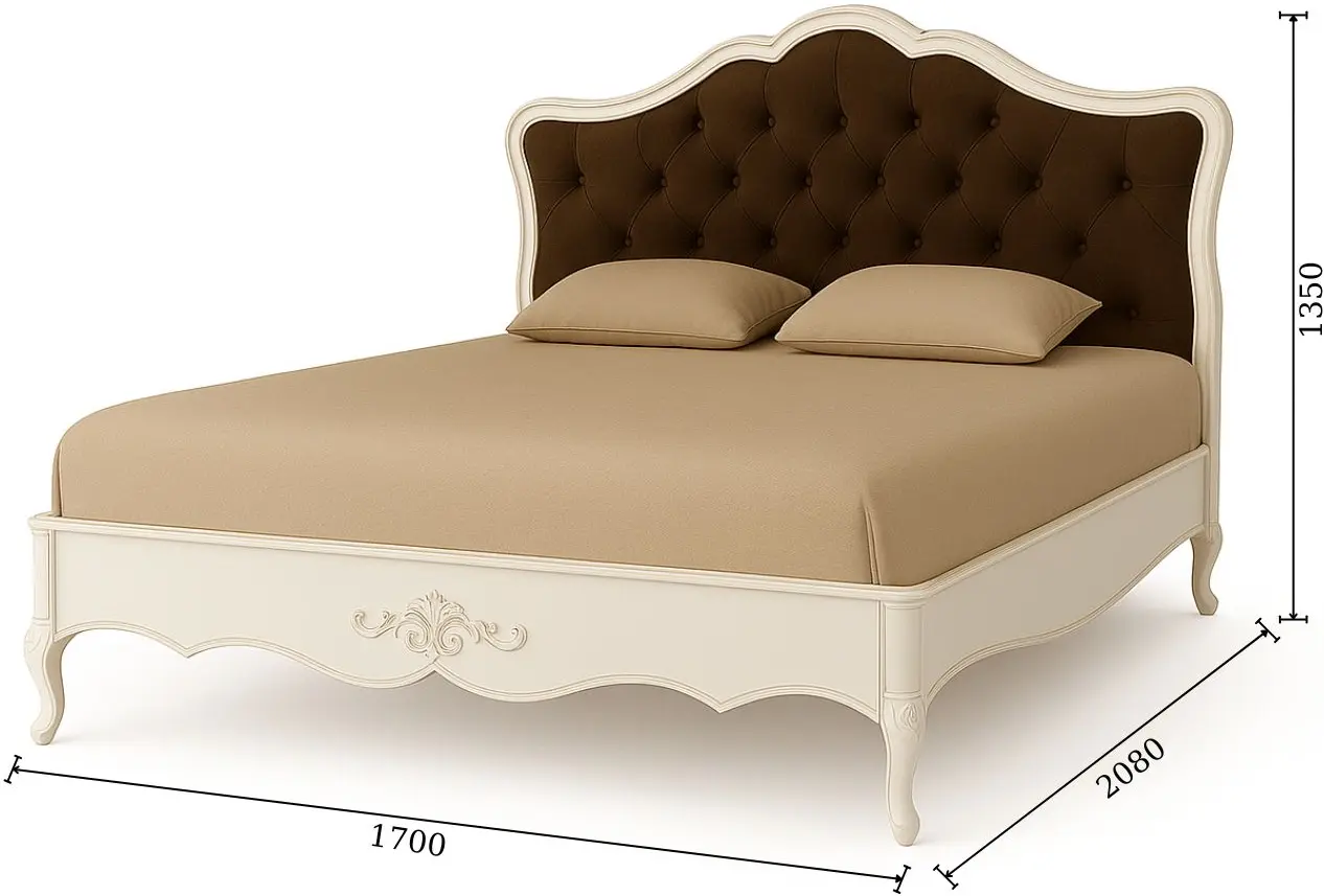 Кровать Arta Mobilei AM151 160x200 Jes 10 (White/Brown)