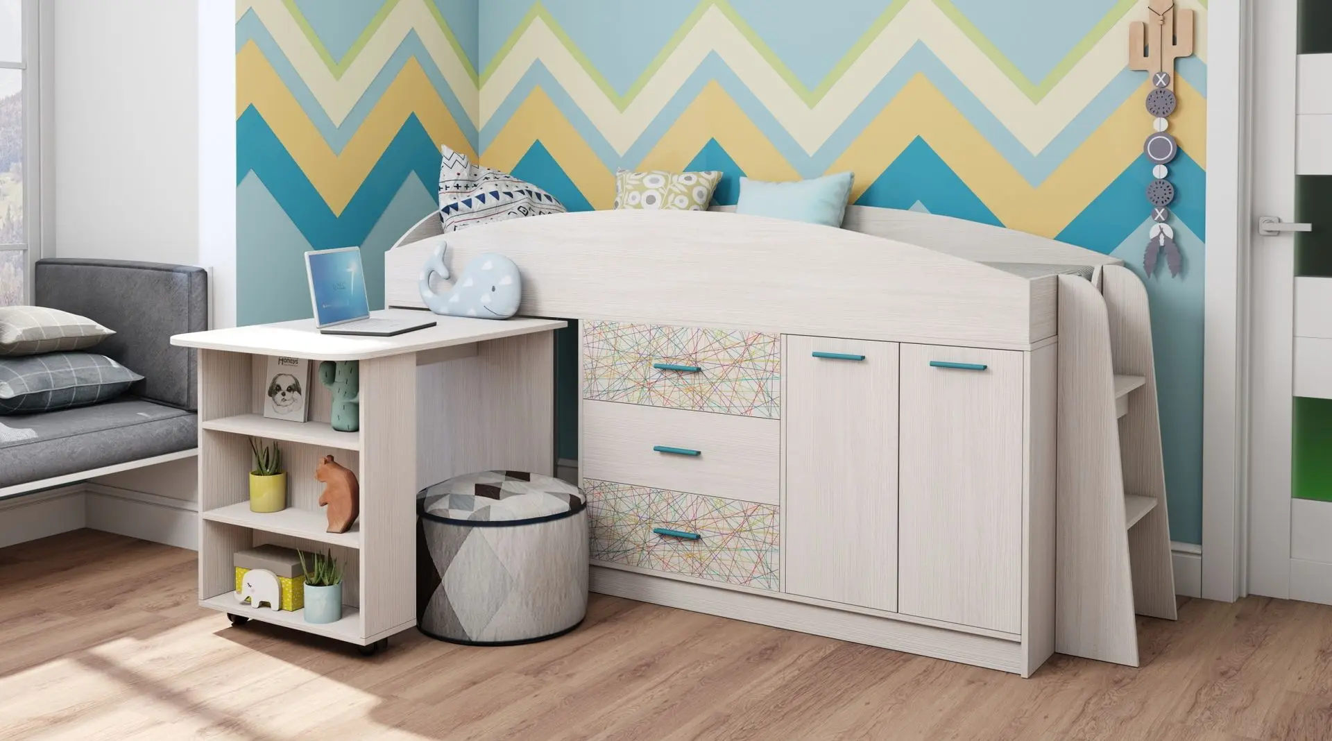 Pat suprapus Астрид-Мебель Kapriz 11 (Ash Anchor White/Gossamer) - 3