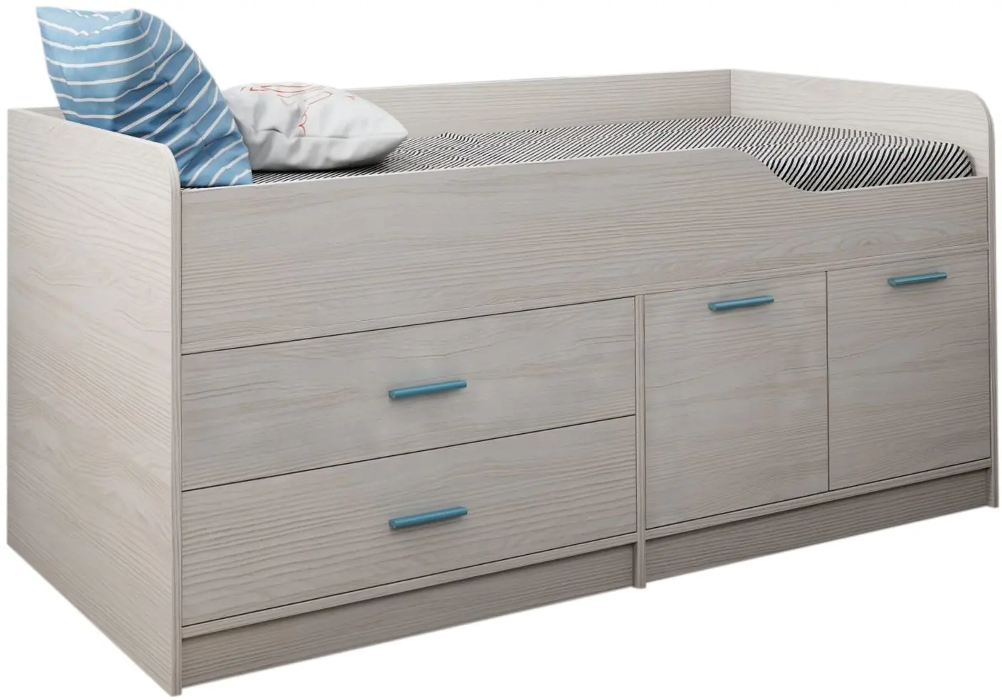 Кровать Астрид-Мебель Каприз 16 (Ясень Анкор Белый)