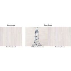 Кровать Астрид-Мебель Каприз 17 (Ясень Анкор Белый/Морская Тема) Thumb