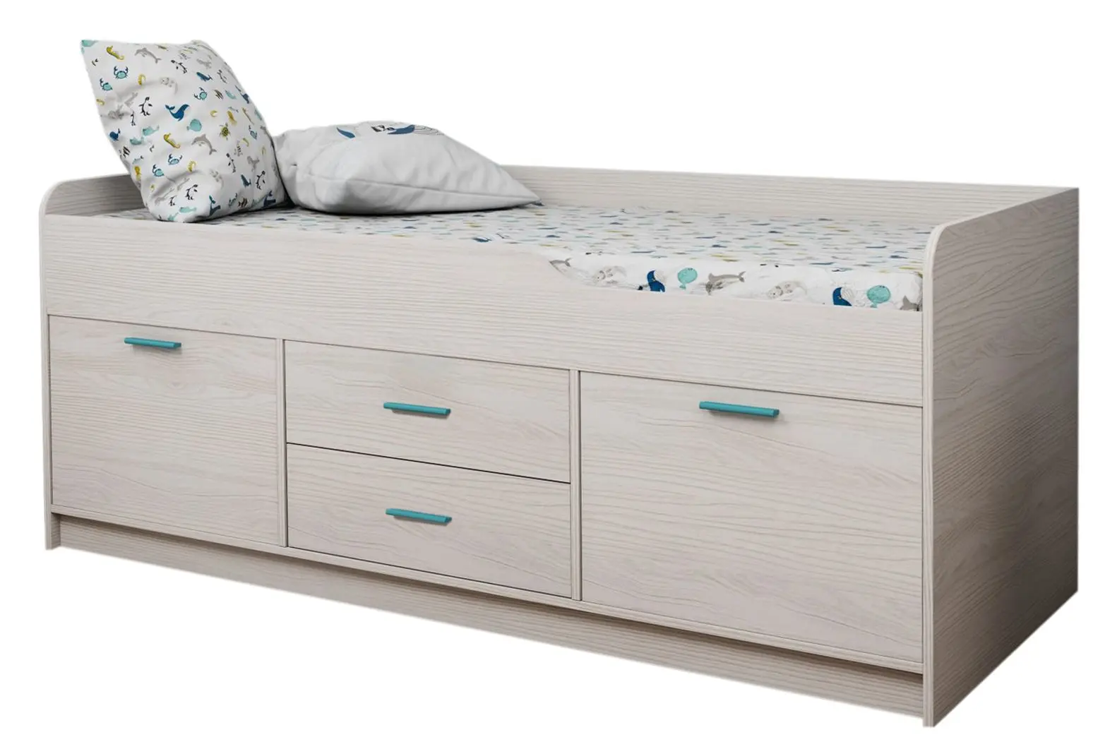 Кровать Астрид-Мебель Каприз 18 (Ясень Анкор Белый)