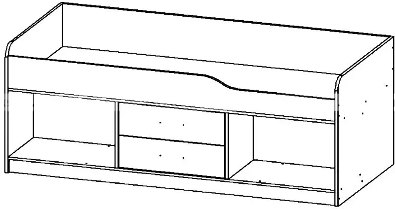 Кровать Астрид-Мебель Каприз 19 (Ясень Анкор Белый/Ракушки) - 4