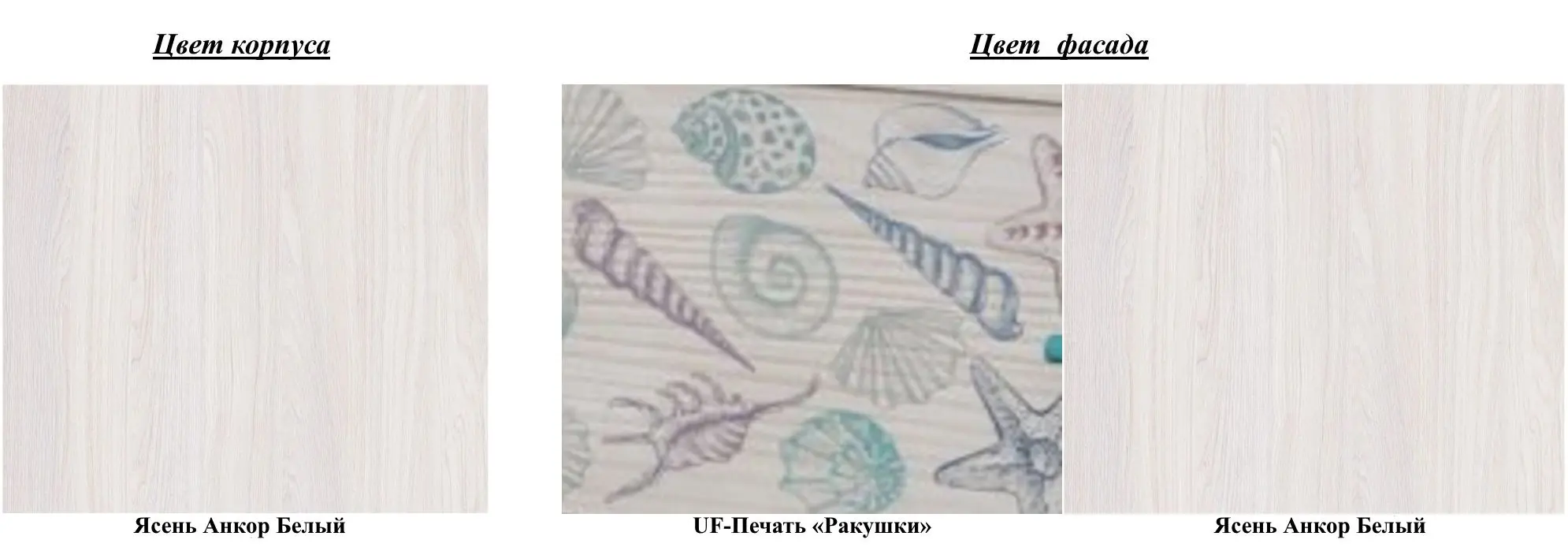 Кровать Астрид-Мебель Каприз 19 (Ясень Анкор Белый/Ракушки) - 2