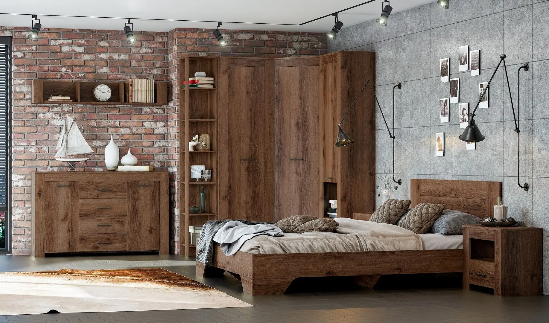 Pat Астрид-Мебель Kvadro КВД.10 (Delano Oak Dark) - 3