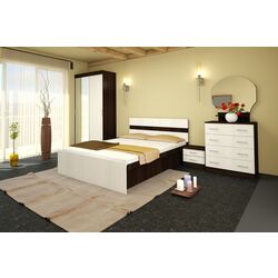 Pat Астрид-Мебель Nika 5 Н-10 Wenge Oak/Ash Anchor White (cu mec. de ridicare) Thumb