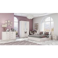 Кровать Астрид-Мебель Принцесса ПРН.15 3D (Ясень Анкор Белый) Thumb