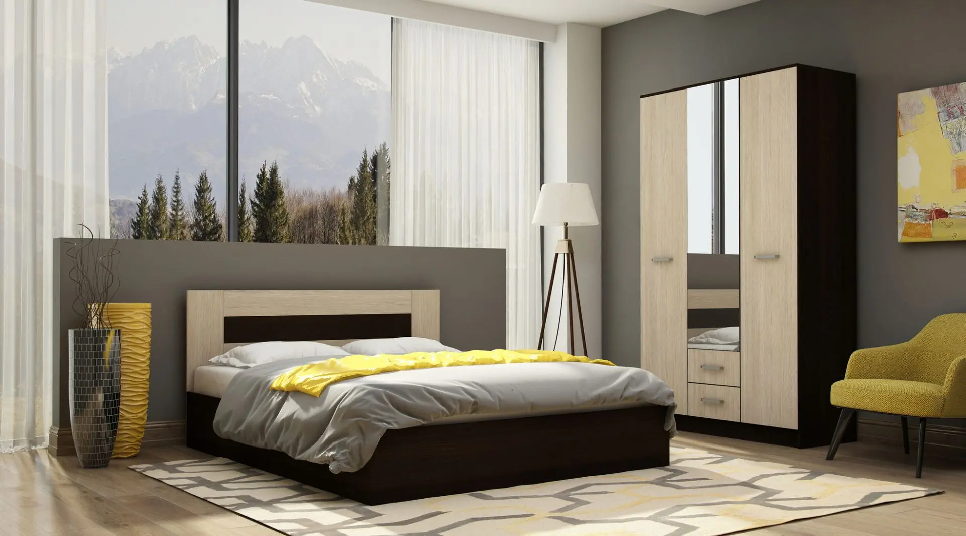 Pat Астрид-Мебель Siti 1 (Wenge Oak/Milky Oak) - 2