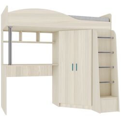 Кровать-Чердак Астрид-Мебель Каприз 2 (Сосна Нордик)
