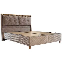 Pat Bambi Bamboo Sleep cu saltea 160x200 (Cappuccino) Thumb