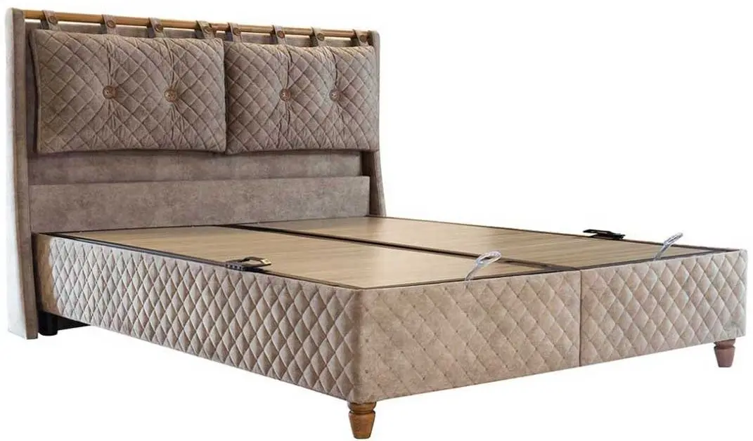 Pat Bambi Bamboo Sleep cu saltea 160x200 (Cappuccino) - 4