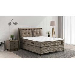 Pat Bambi Bamboo Sleep cu saltea 180x200 (Cappuccino)