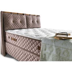 Pat Bambi Bamboo Sleep cu saltea 180x200 (Cappuccino) Thumb