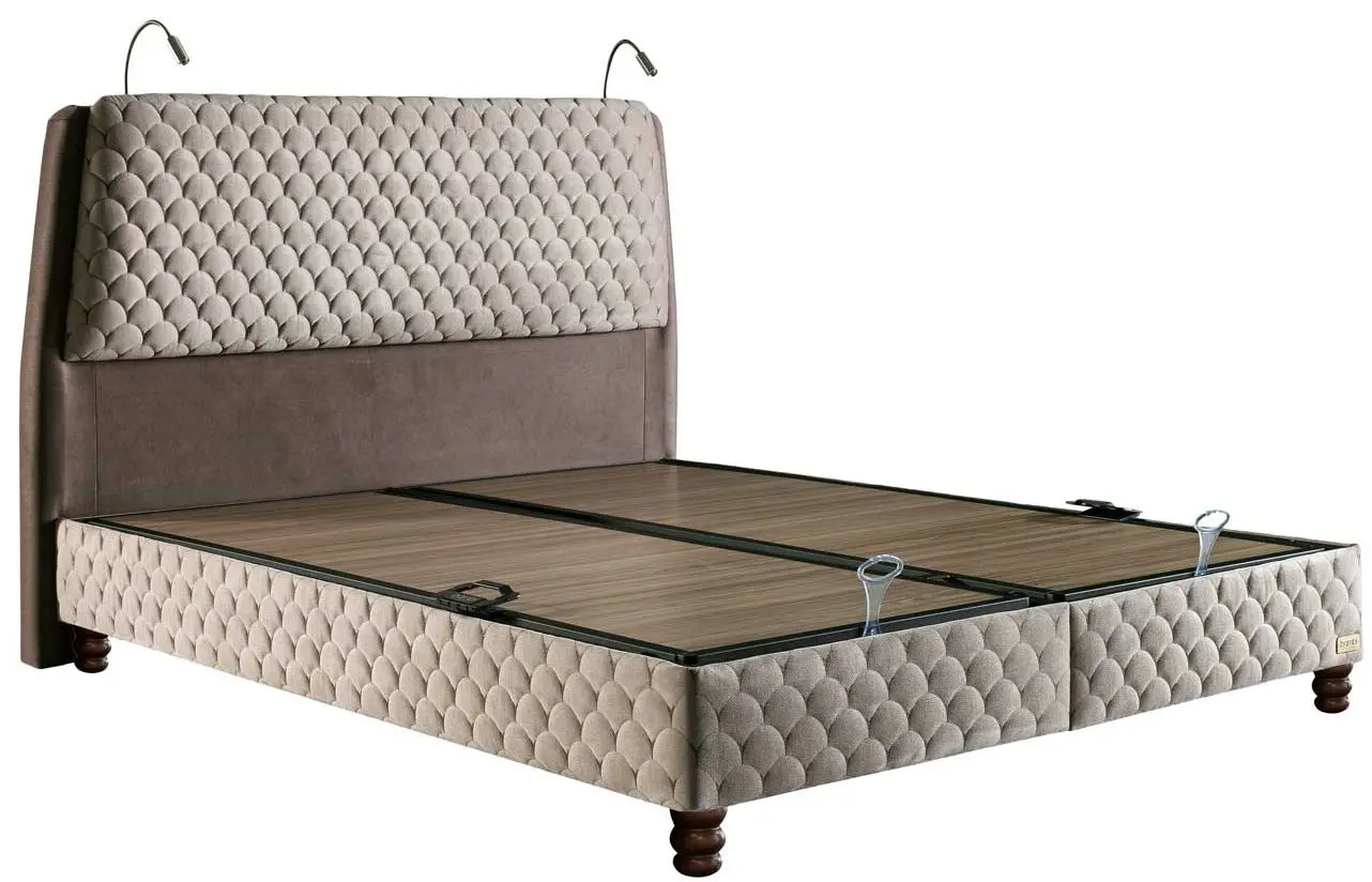 Pat Bambi Borjen cu saltea 160x200 (Cappuccino) - 3