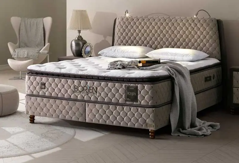 Pat Bambi Borjen cu saltea 160x200 (Cappuccino)