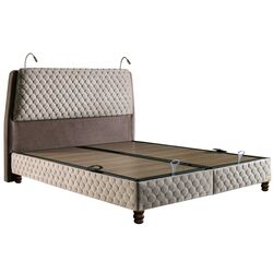 Pat Bambi Borjen cu saltea 180x200 (Cappuccino) Thumb