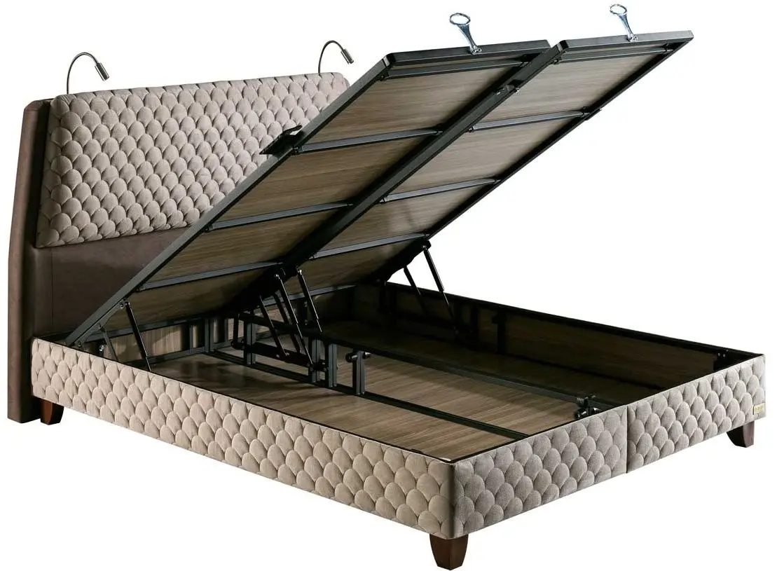 Pat Bambi Borjen cu saltea 180x200 (Cappuccino) - 4