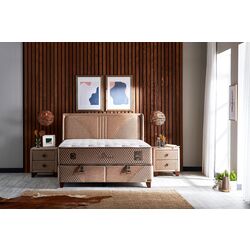 Pat Bambi Clima Naturel cu saltea 180x200 (Cappuccino) Thumb